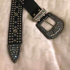 bedazzled designer belt